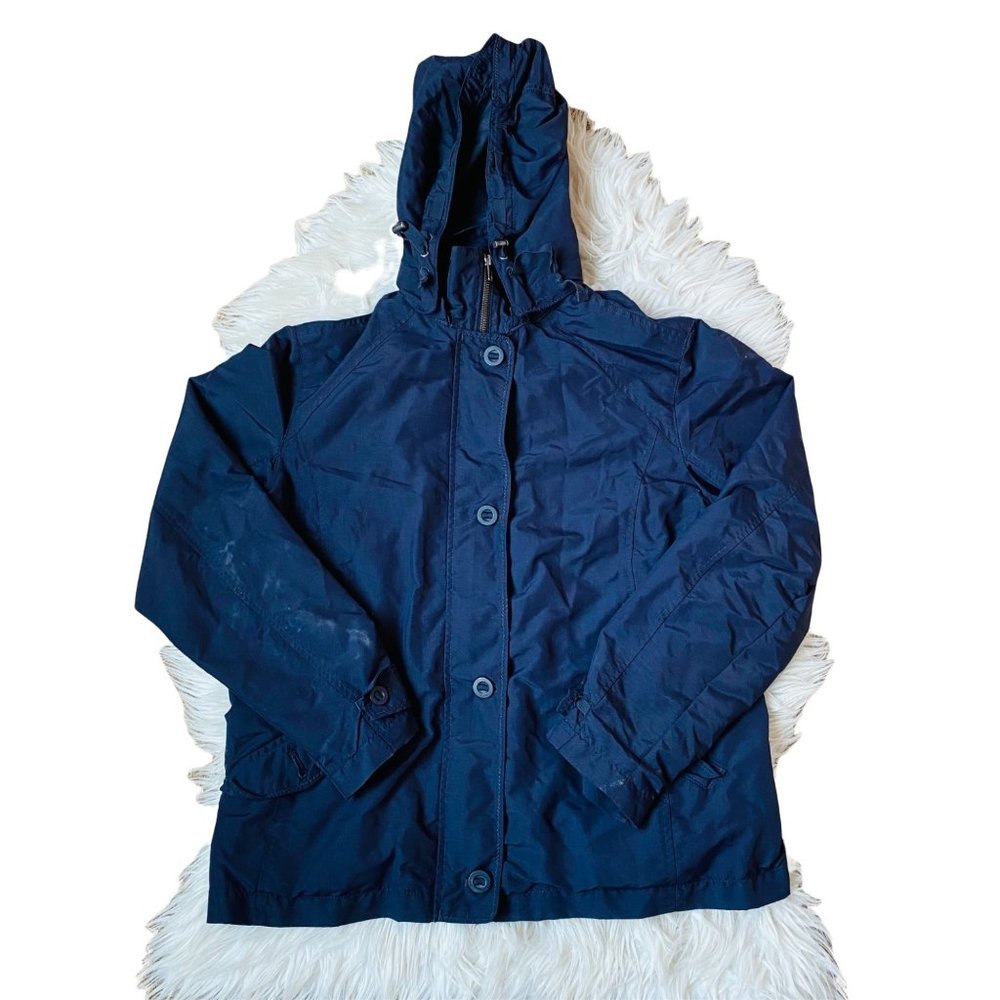 Lands End Kids Full Zip Hoodie Outdoor Windbreaker Jacket Size M/P (10-12)